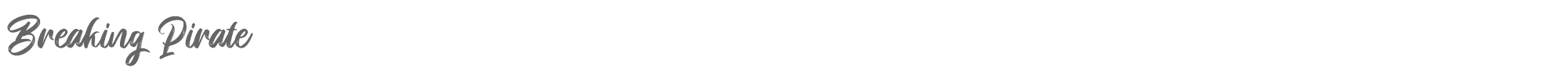 Sample characters Breaking Pirate Font
